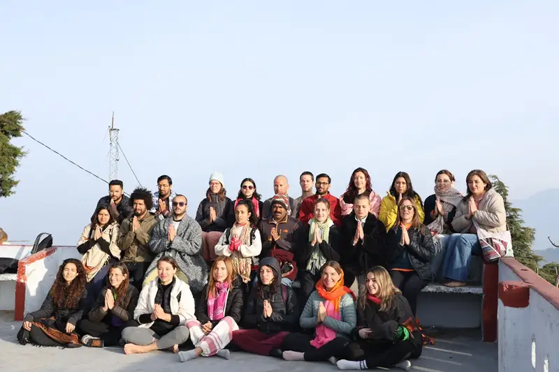 Yoga training session in Rishikesh